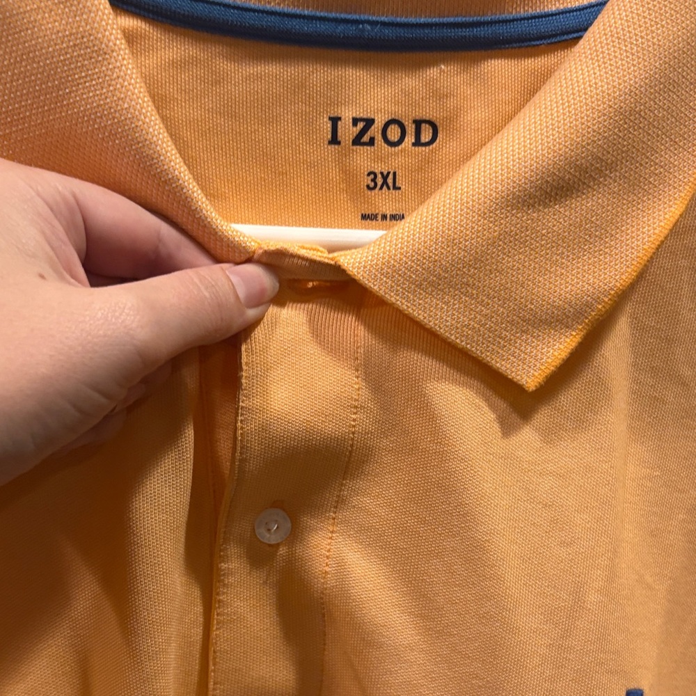 🔥2/$10 3/$12 IZOD 3XL Men's Peach Polo Shirt - Picture 3 of 6